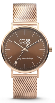 CO88 Steel Rosé brown horloge