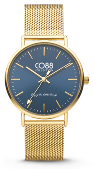 CO88 Steel Gold blue horloge