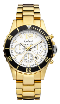 Colori Watch Pure Metal All Steel Gold Chrono