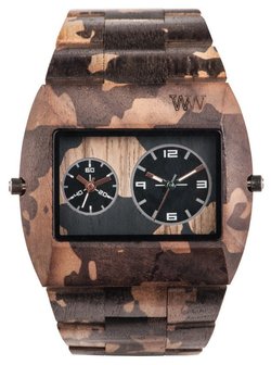 WeWOOD Jupiter Nature Camo Nut horloge