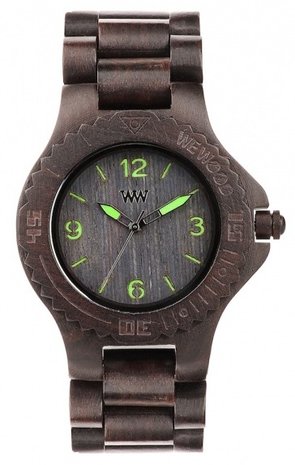 WeWOOD Kale Black Green horloge