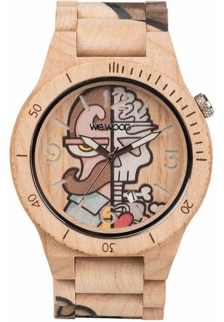 WeWOOD Alpha Woop MisterPhil Beige horloge